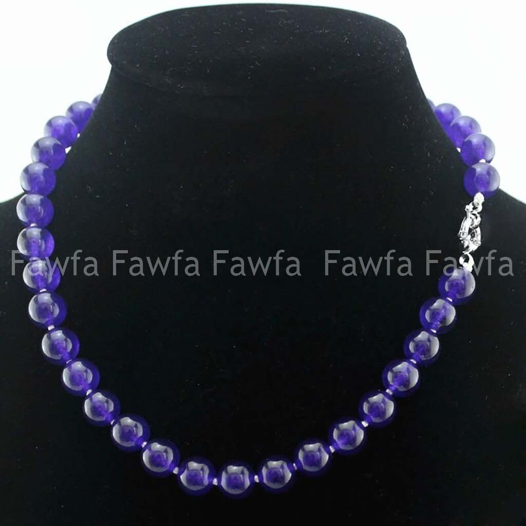 New Beautiful 6/8/10/12mm Natural Multicolor Round Gemstone Beads Necklace 18”