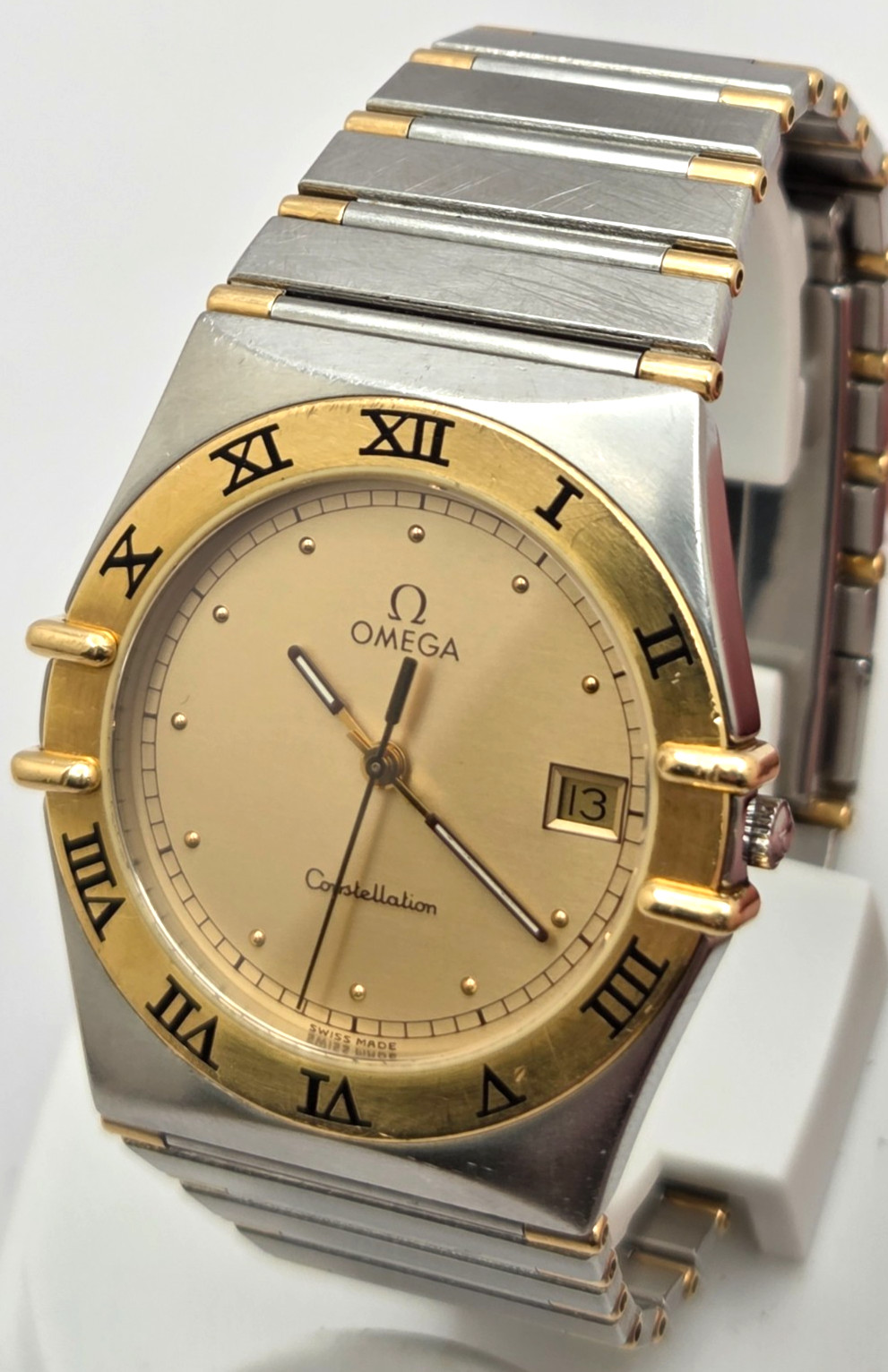 Omega Constellation 18k & Stainless Steel Ref 396.1080 Wristwatch 34mm case work