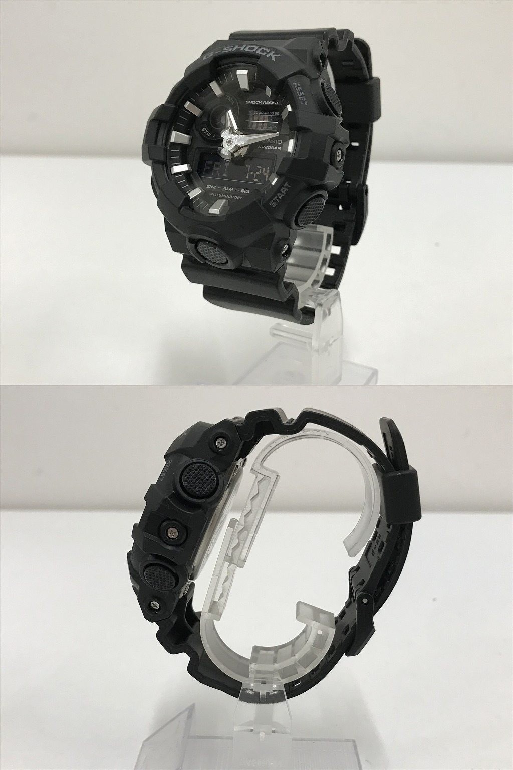 Excellent Condition Working with Box Casio G Shock GA 700 QZ Black Digital Analo