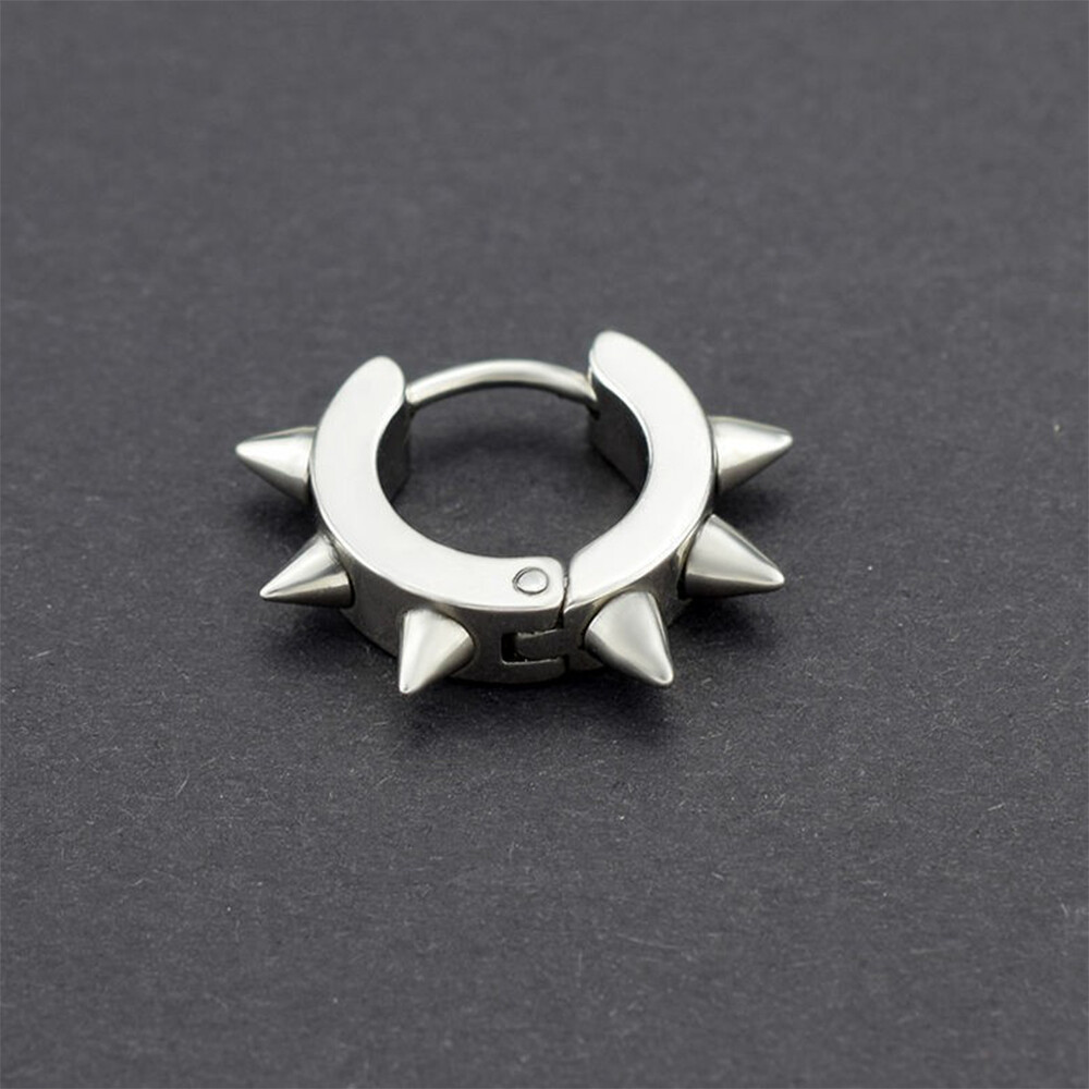 Non-Piercing Fake Ear Stud Cuff Hoop Earrings Stainless Steel Men Women