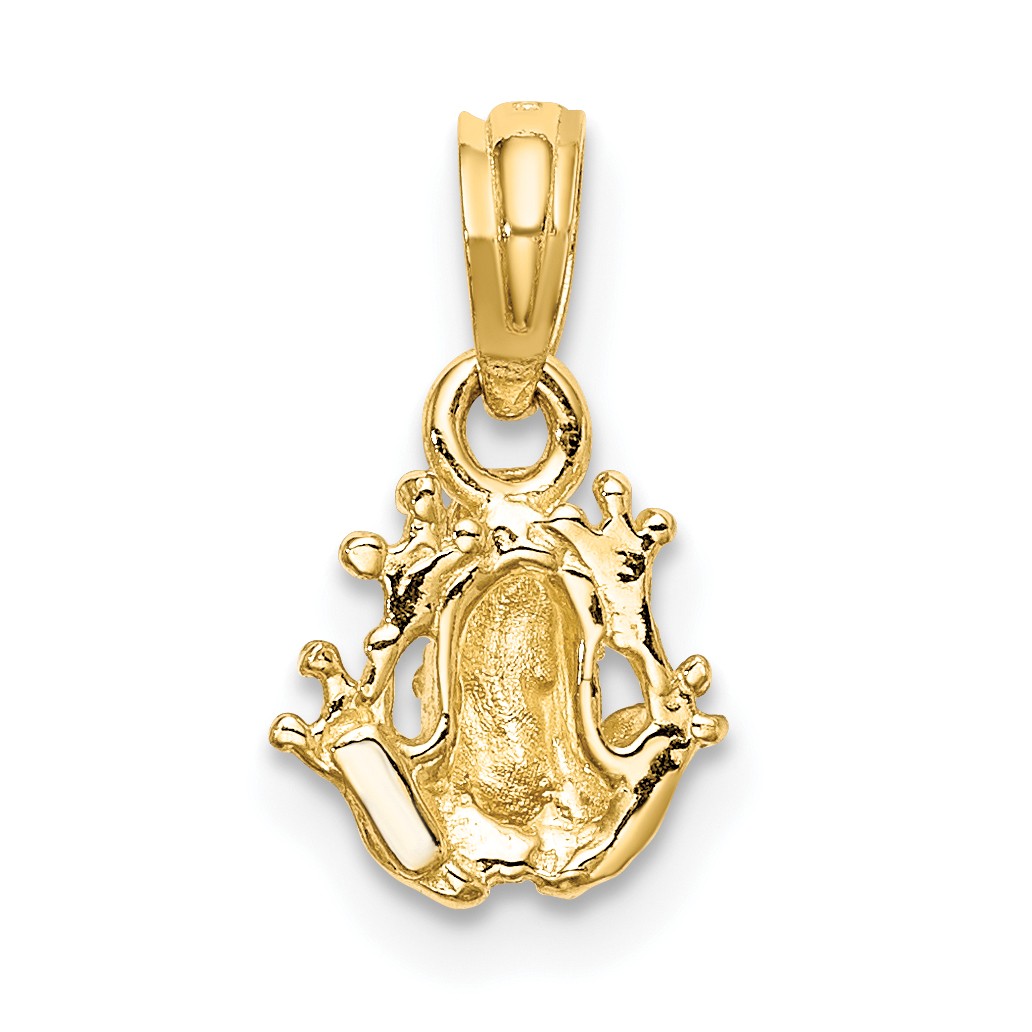 10K Textured Miniature Frog Charm 10K6551