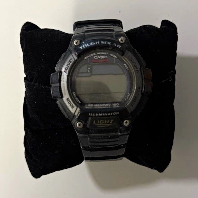Casio Tough Solar Digital Quartz Solar Illuminator Black Resin Band 50m 44mm