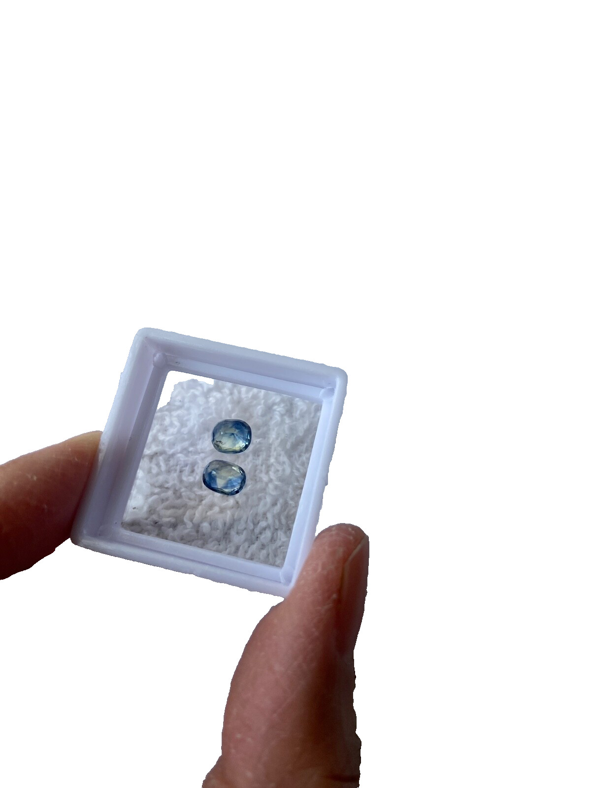 1.35 carats in total for 2 PC. Natural Unheated Blue Color Sapphire