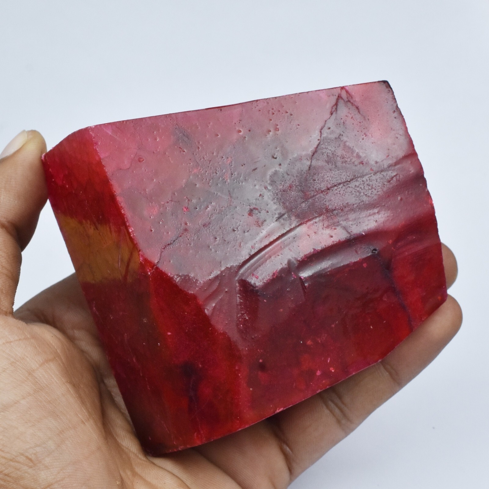 700.10 Carat Natural Uncut Red Ruby Huge Size Rough CERTIFIED Loose Gemstone