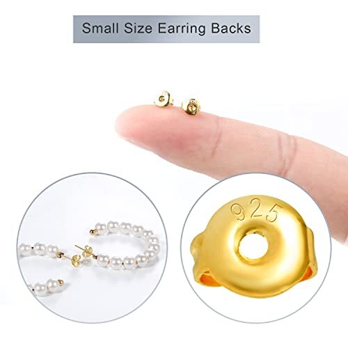 18K Earring Gold Backs Replacement Stud Post Butterfly Push Safety Locking 30 Pc
