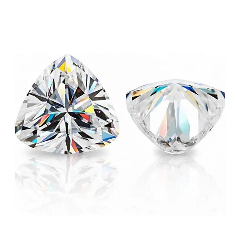 GRA Certified Loose Moissanite Trillion Cut Stones D VVS1 All Sizes