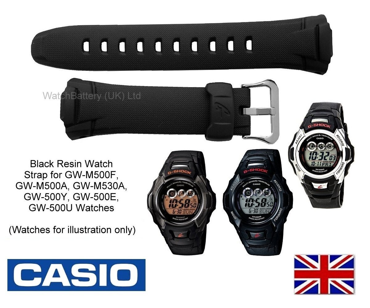 GW-500 CASIO Watch Strap Band GW-500 GW-530 GW-M500 GW-M530A 10141364 & screws