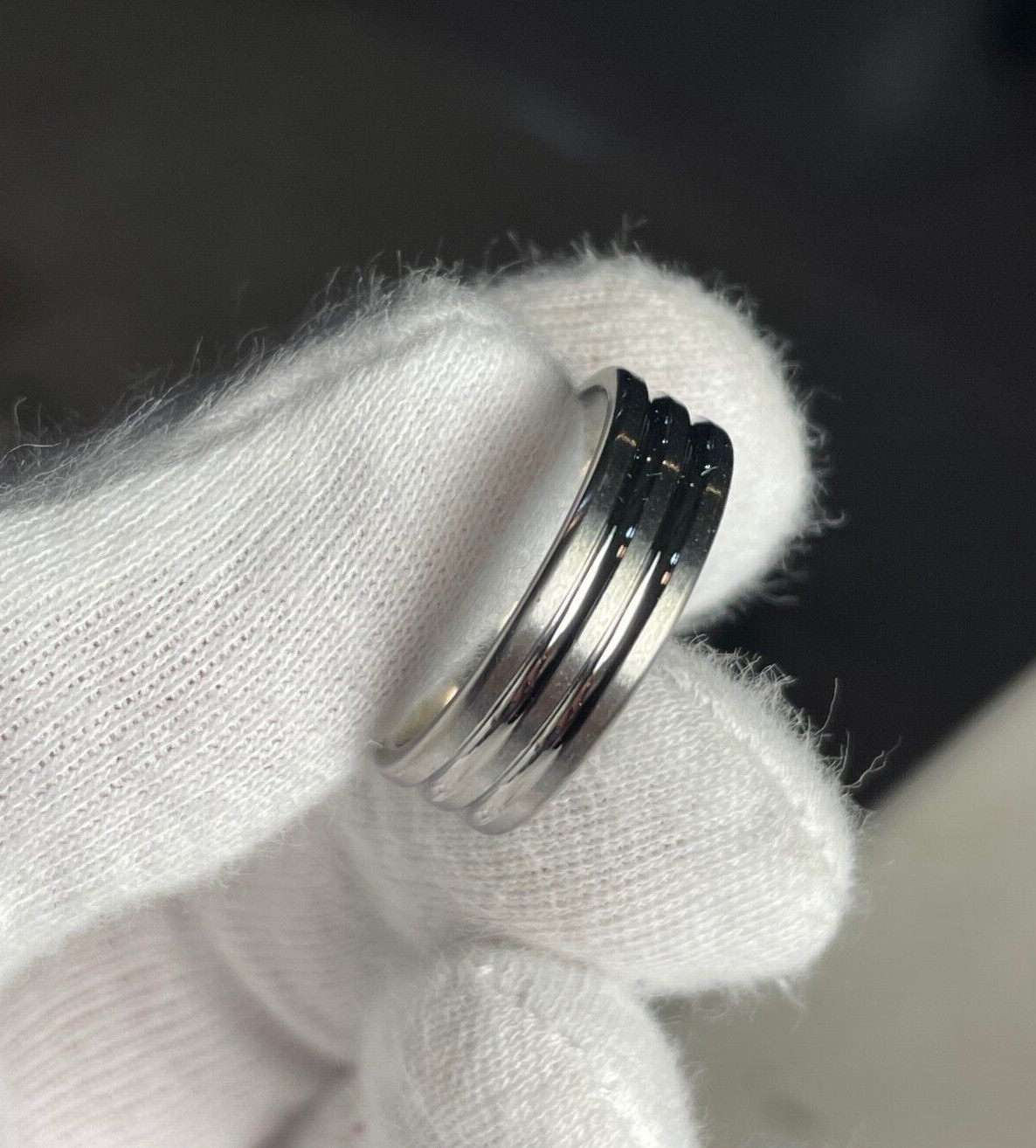 Men’s Alternative Wedding Band, Everyday Wear, Solid Titanium Ring