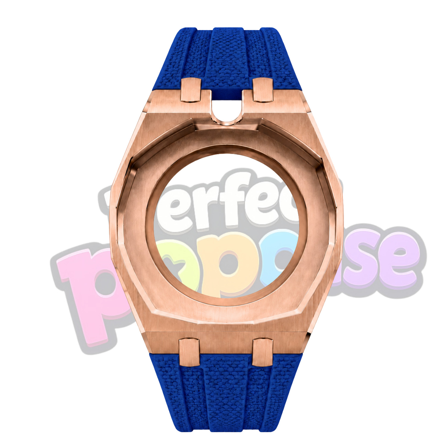 ROSE PVD w Rubber for AP x Swatch Royal Pop PVD FREE SHIPPING LifeTime Warranty