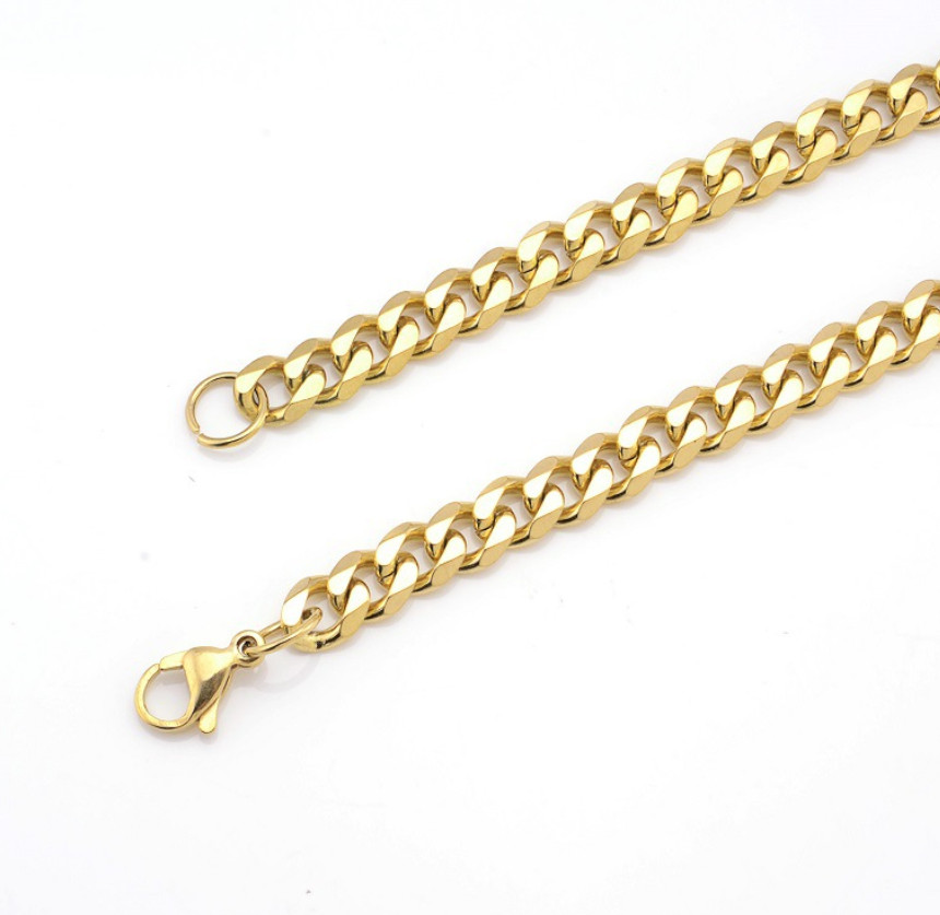 Men Women Gold Silver Stainless Steel 2/3/5/7mm Cuban Curb Chain Necklace 16-36″