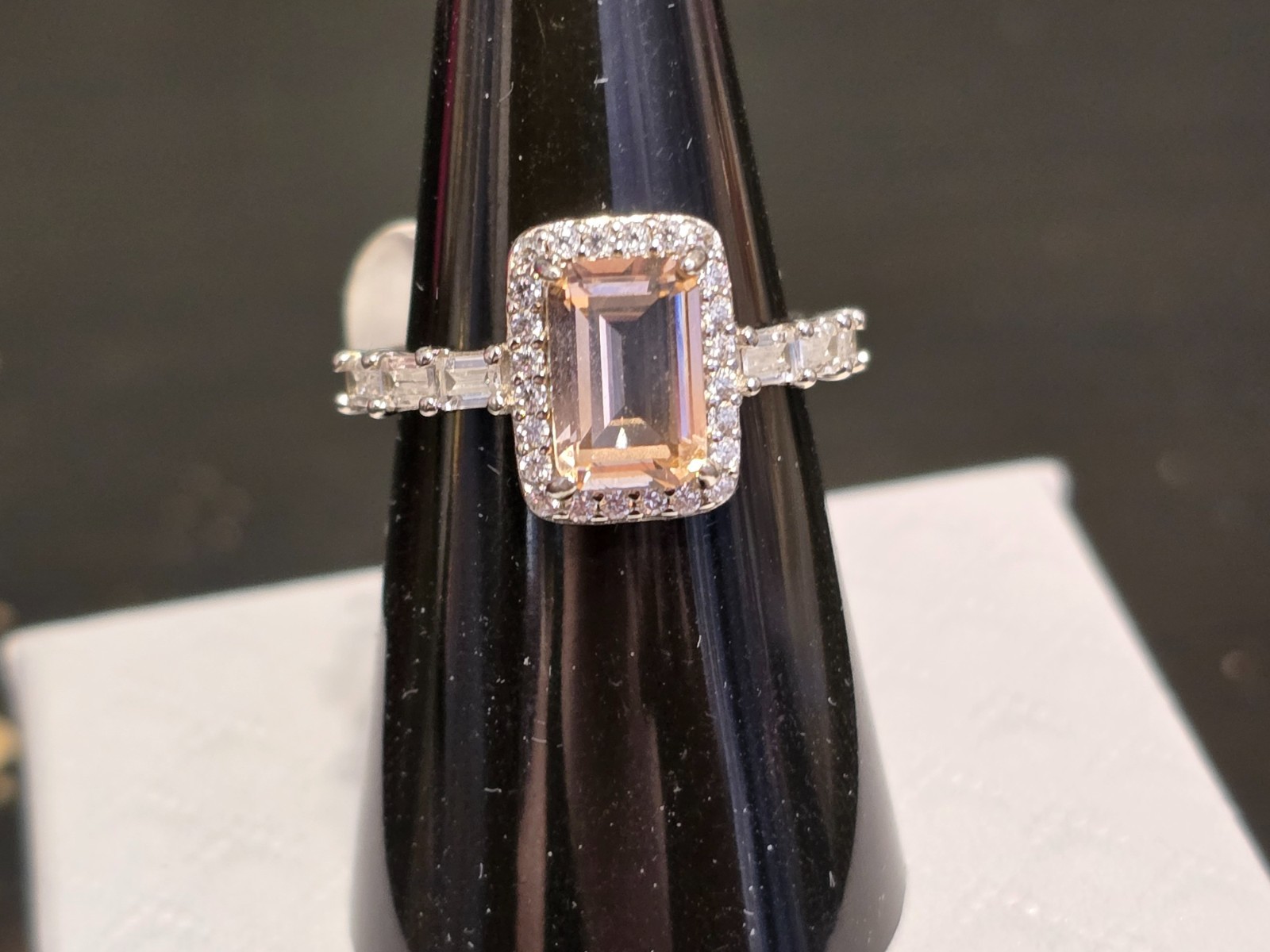 Bomb Party Ring New with Tag NO Bag Sz 7 Rhodium Plating