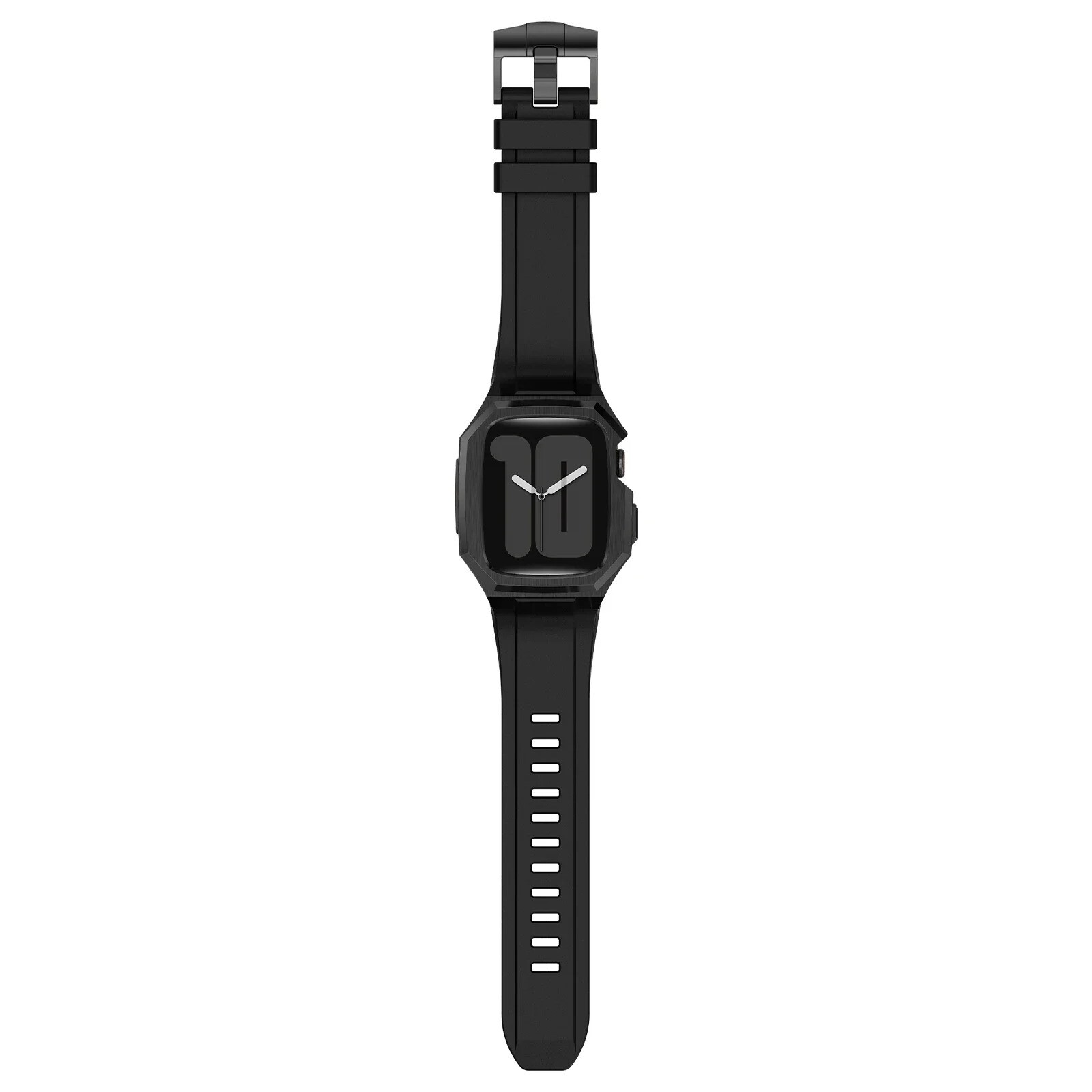 Stainless Steel Case Rubber Strap Mod Kit For Apple Watch Ultra 9 8 7 45/44/49mm