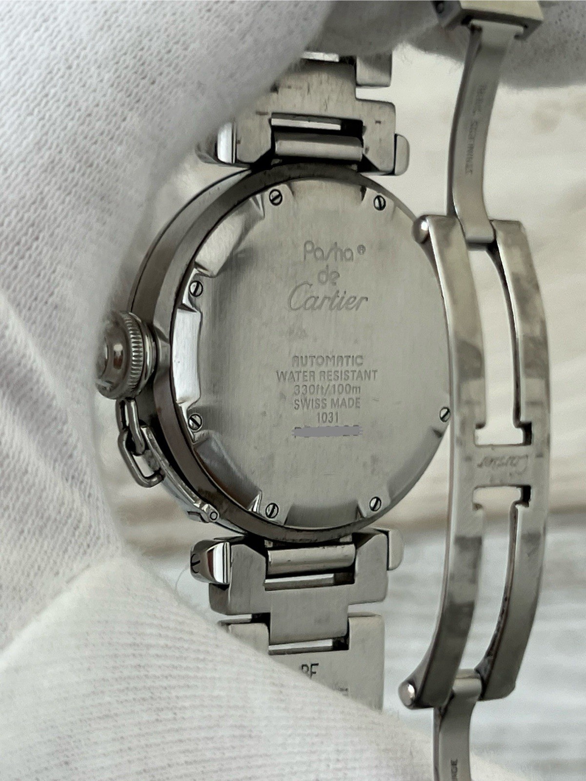 Cartier 1996 Pasha Ref. 1031 White Dial 35mm Stainless Steel Automatic Men’s