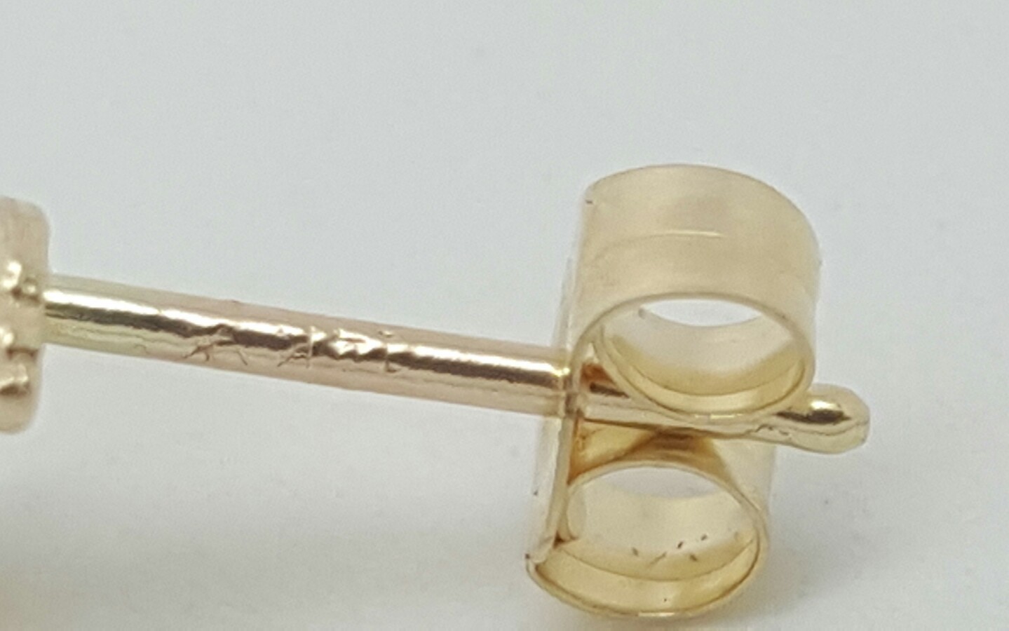14k Solid Yellow Gold Rose Flower Stud Earrings Push Back 7 MM