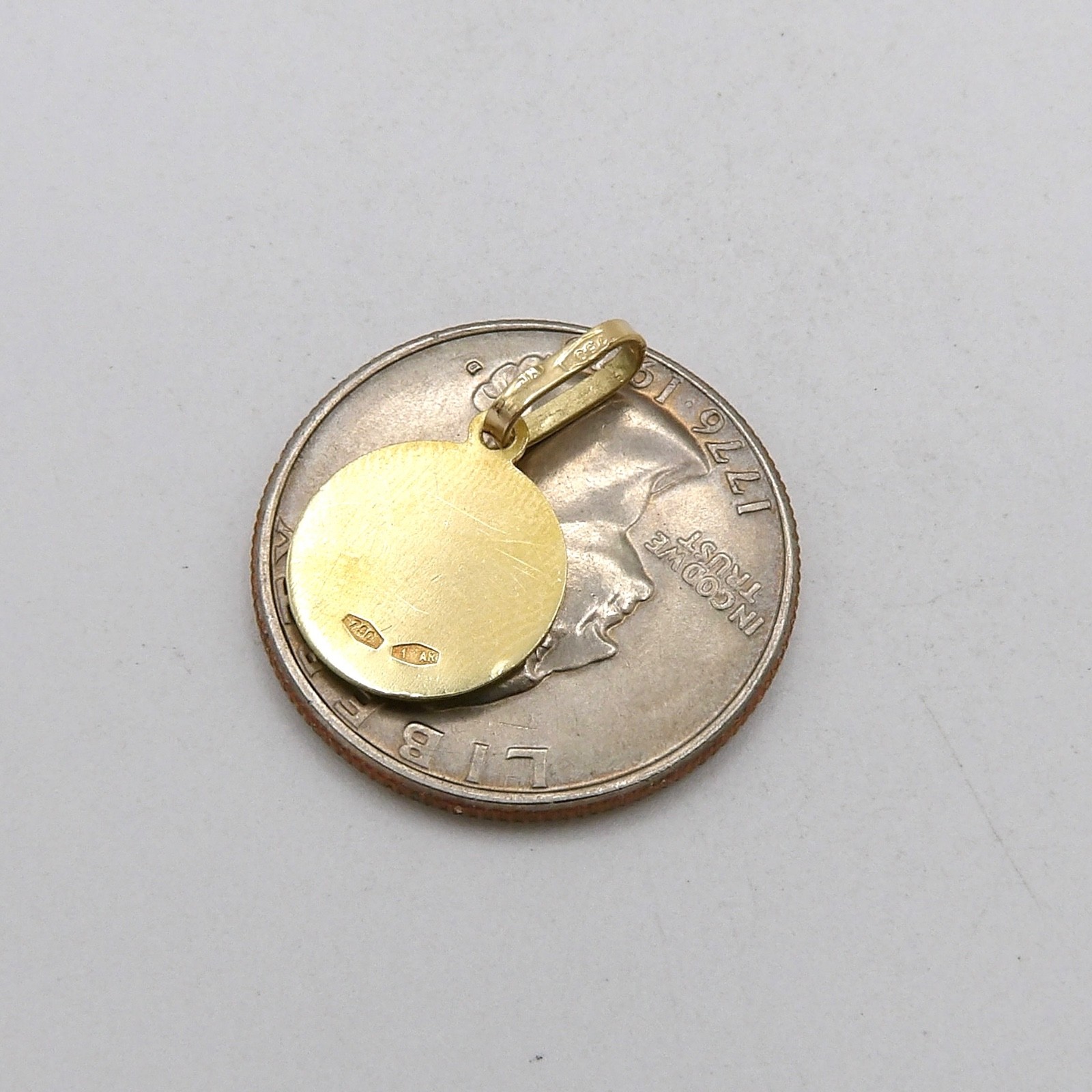 Solid 18k Gold St Saint Anthony Medal Small Charm Pendant 750 Italy UnoAerre