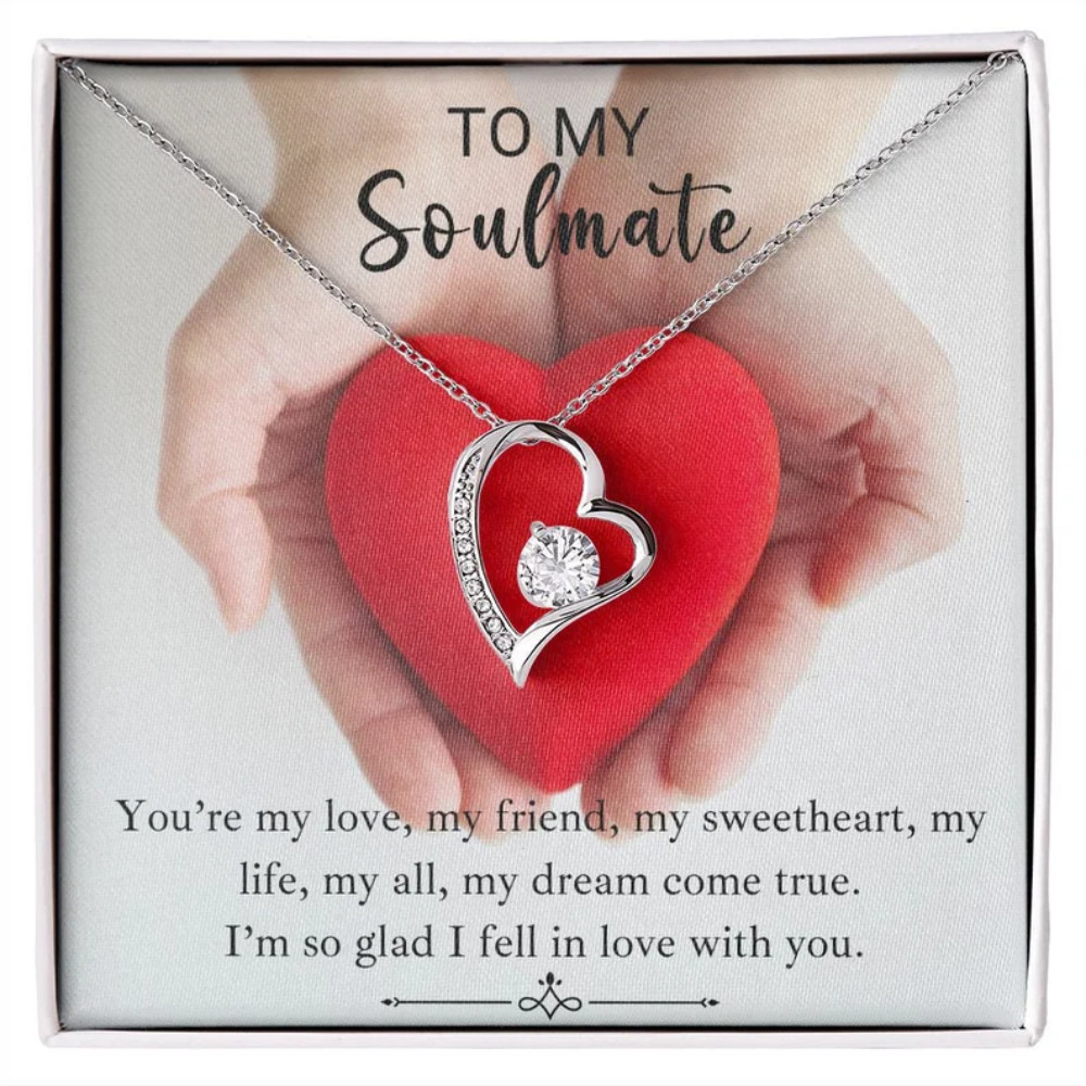 To My Soulmate Necklace, Anniversary Gift, Valentine Day Sweetheart Necklace