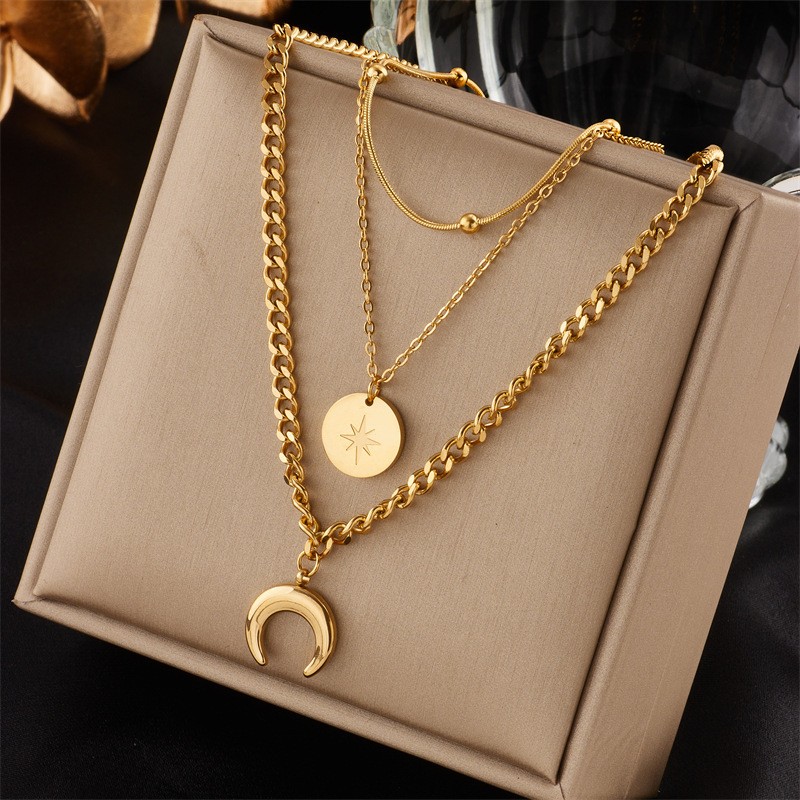 Vintage Multi-Layer Fish Pendant Necklace
