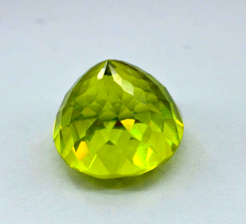 105 Ct+ Natural Precious Cambodian Green Colour Zircon Round Cut Loose Gemstone