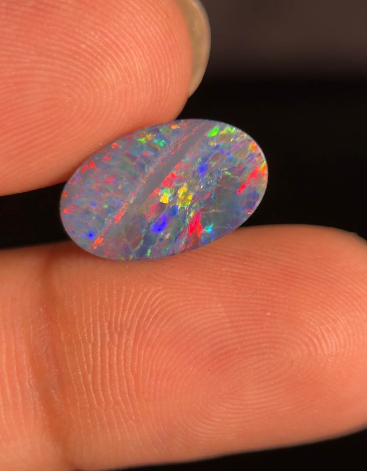 Australian Fire Opal Oval Cabochon 3.1 Ct Loose Gemstone For Jewelry Design