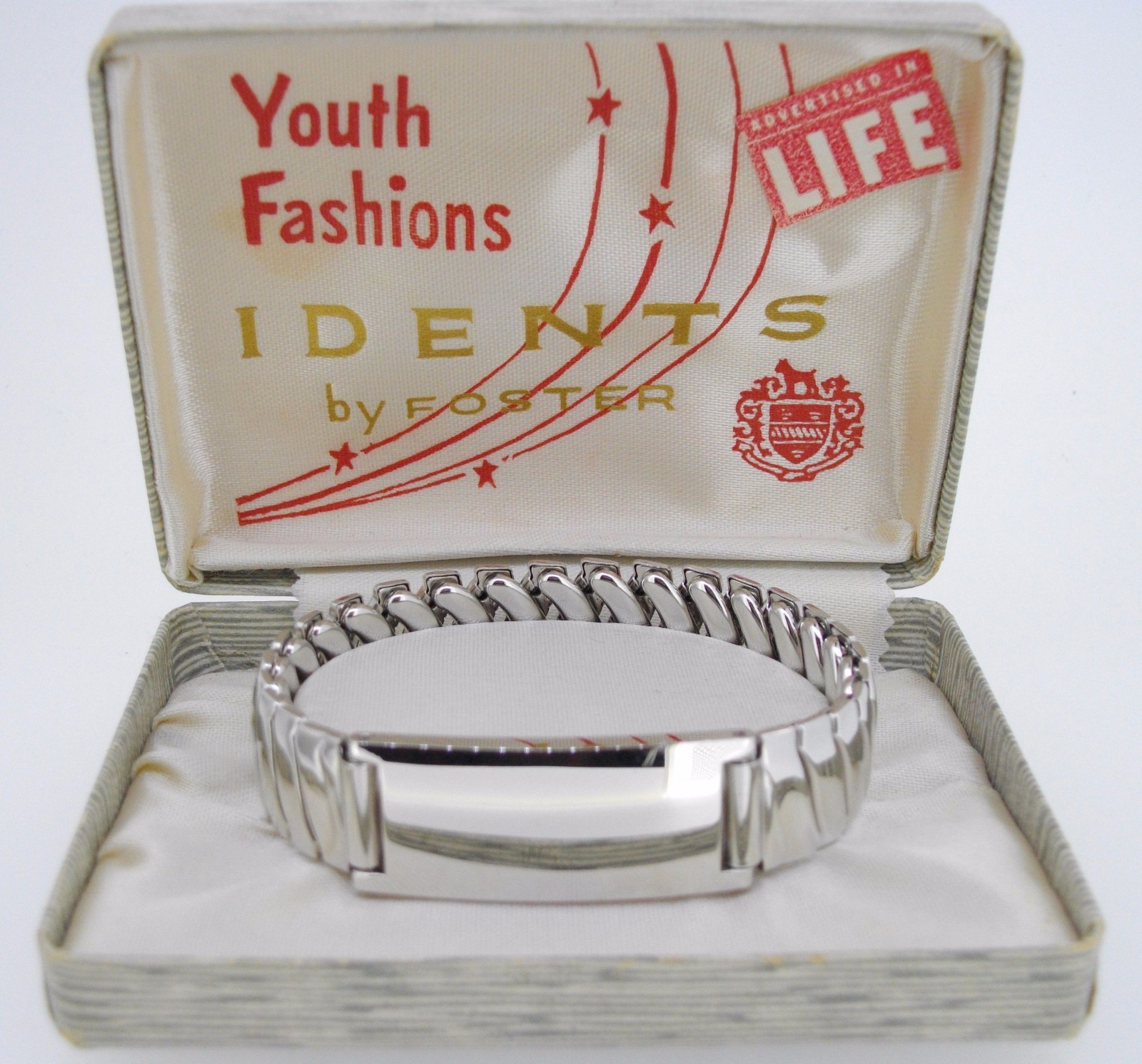 Bracelet Foster Youth ID identification Sterling silver plaque expansion link 5″