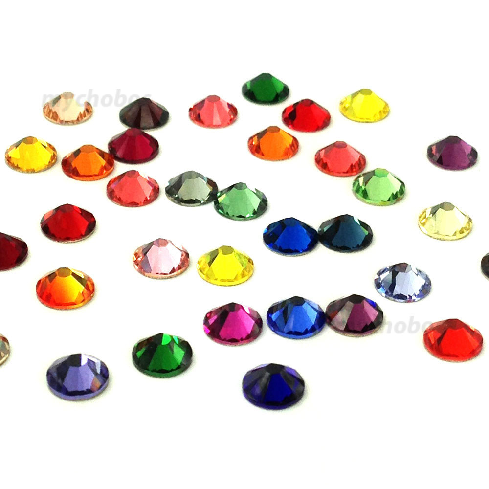 HOTFIX Assorted Mix Colors Swarovski 2078 12ss Crystal Flatbacks 3mm ss12