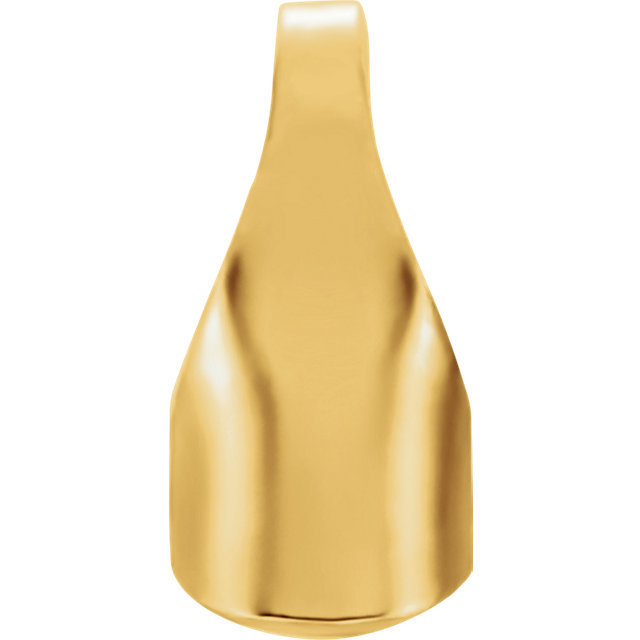 14k Solid Yellow Gold Round Chain End with Solder Endcaps Tabs 2mm 2.5mm 3mm 4mm
