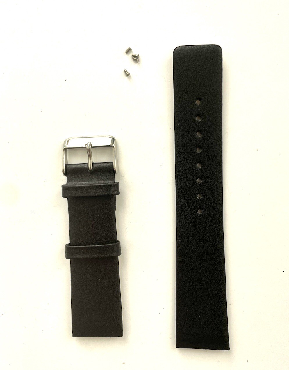 22MM Black Leather Band With Screws To Fit Skagen 233XXLSLB 733XLSLB New