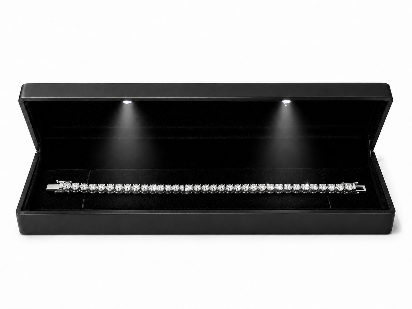 Jewelry Gift Box Case with LED Light Display Bracelet Necklace Chain Birthday