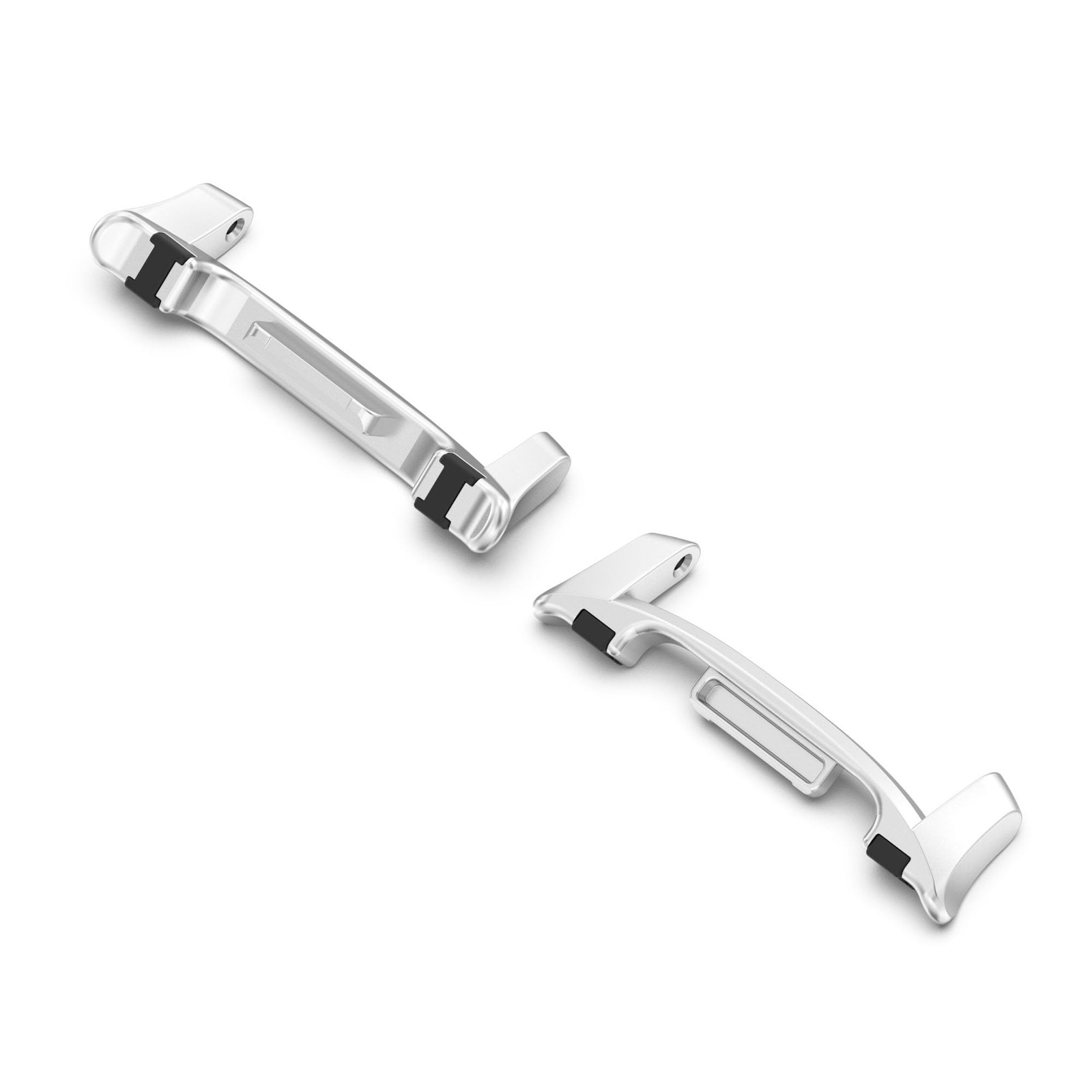 2-PACK Watch Strap Connector Adapter for Samsung One Size, Black&Silver