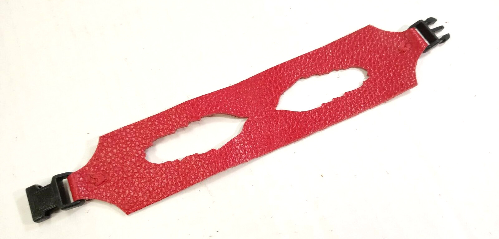 BRACELET& Matching EARRINGS Beautiful soft subtle RED Leather * One of a KIND-[]