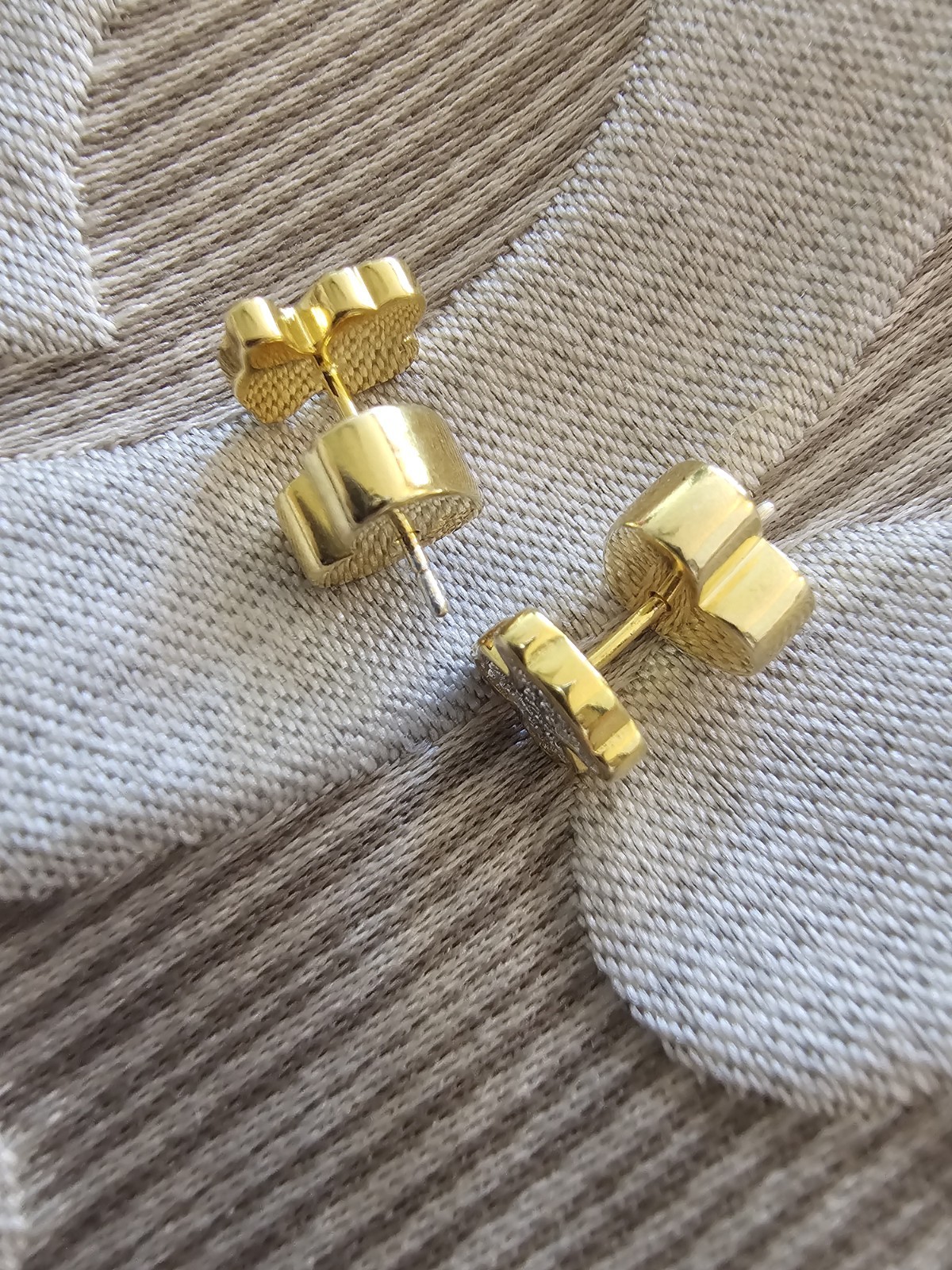 🧡💛💫Last One EARRINGS STUDS TOUS S925 VERMEIL RINESTONE BEAR