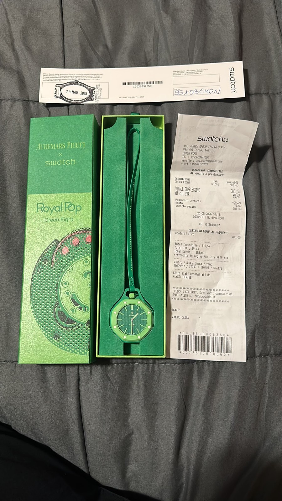 Swatch x Audemars Piguet AP Bioceramic Royal Pop Green Eight