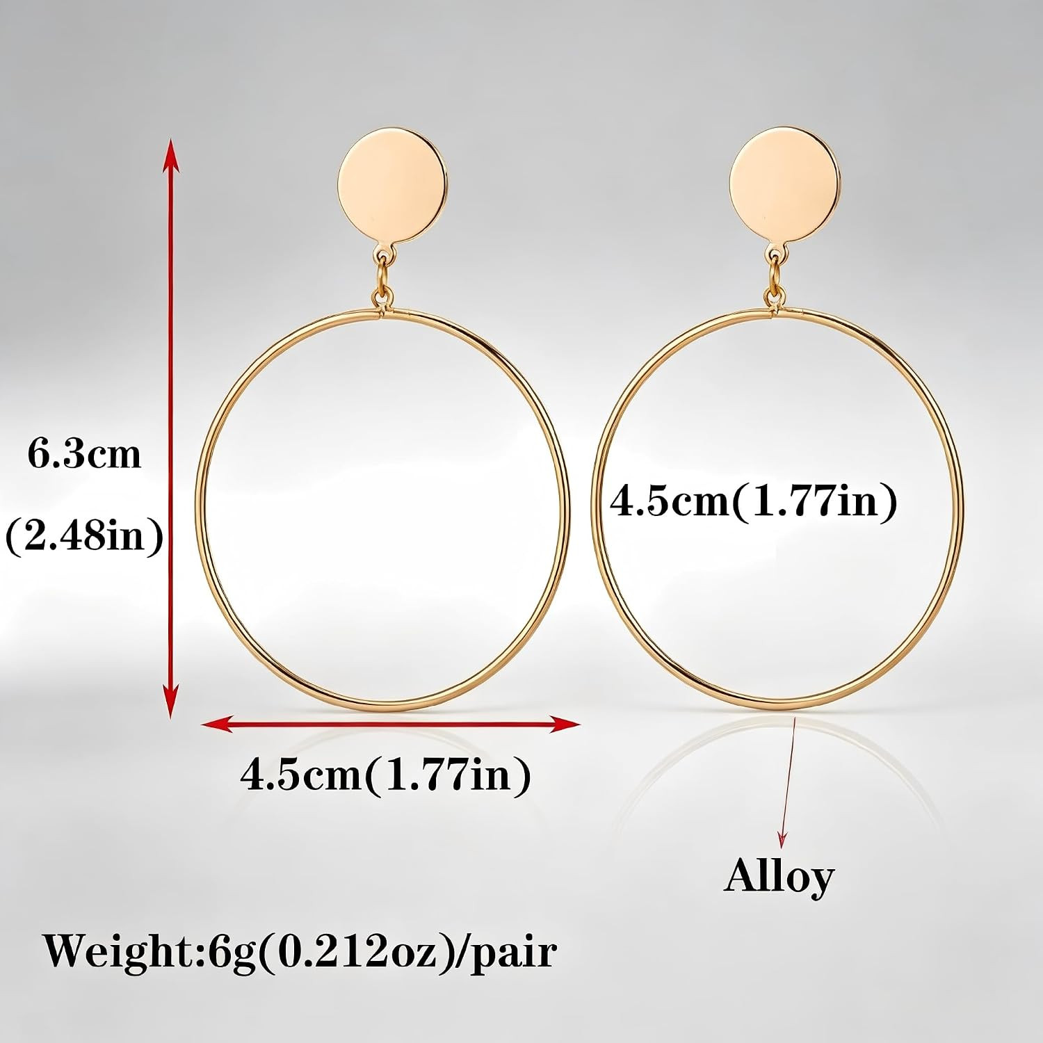 Geometric Double Circle round Stud Earrings Women’S Lucky Number 8 Shape Hollow