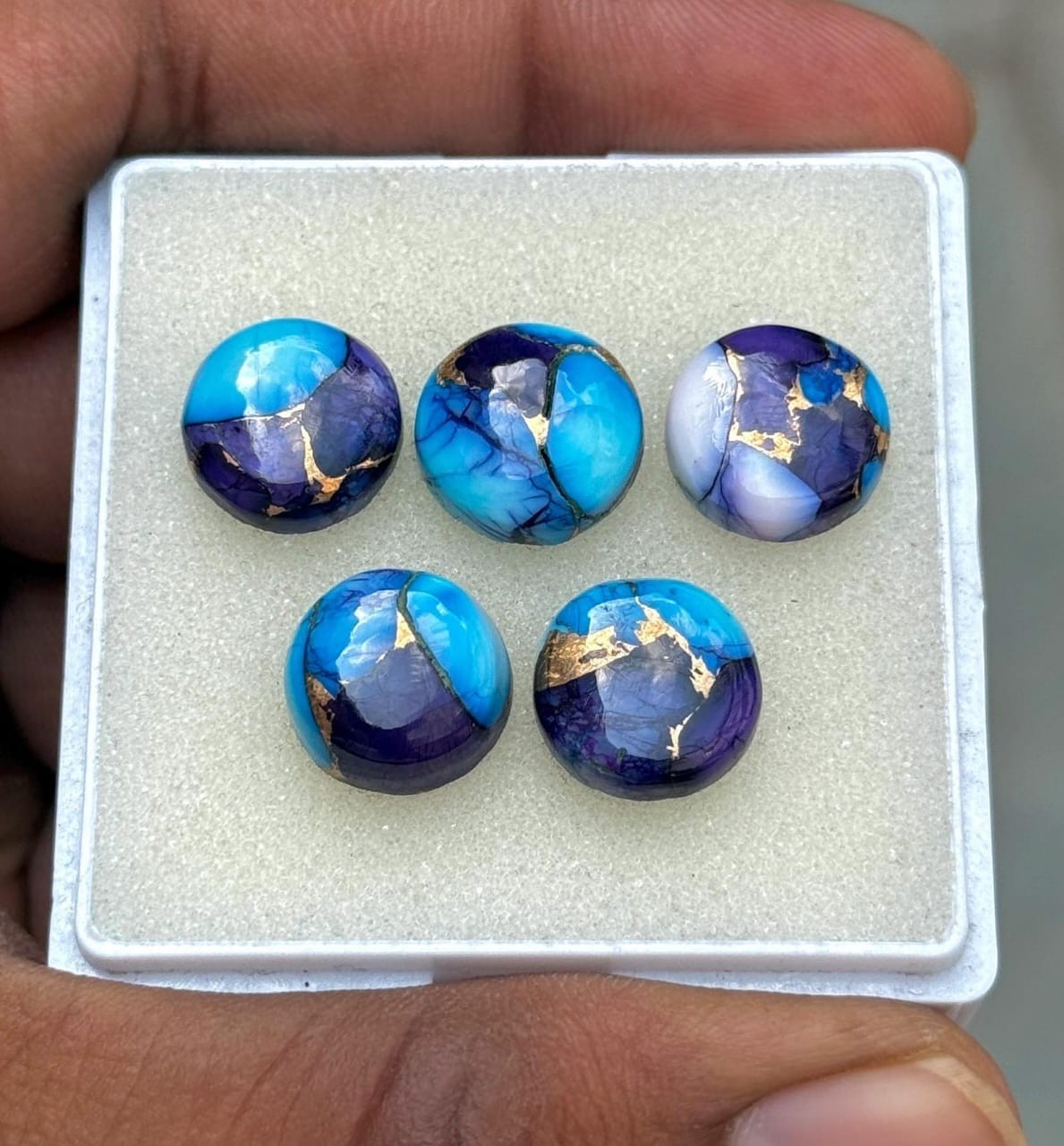 Violet Candy Turquoise Cabochon AAA Grade Round Cabochon Loose Gemstone