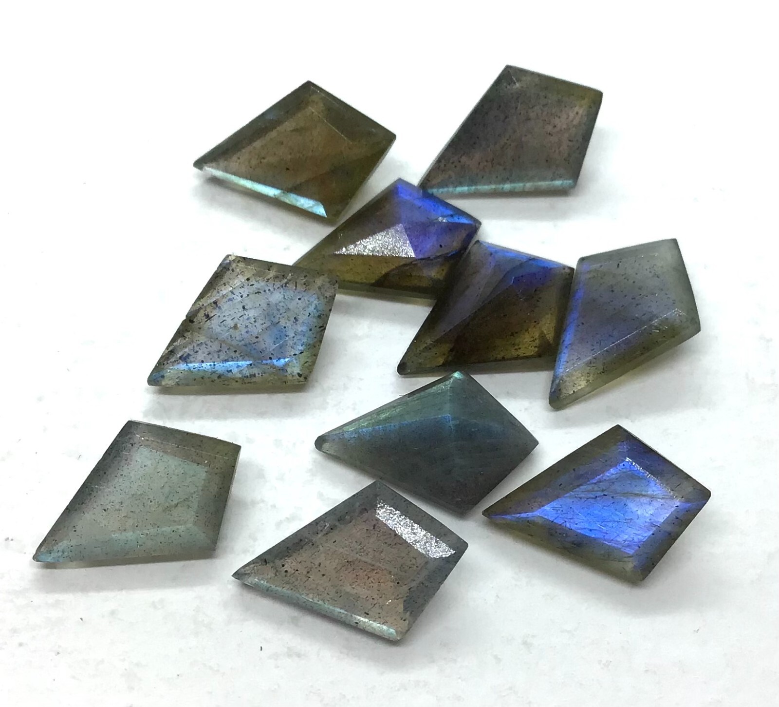 AAA Natural Labradorite Square Rose Cut Loose Gemstone For Making All Jewelry