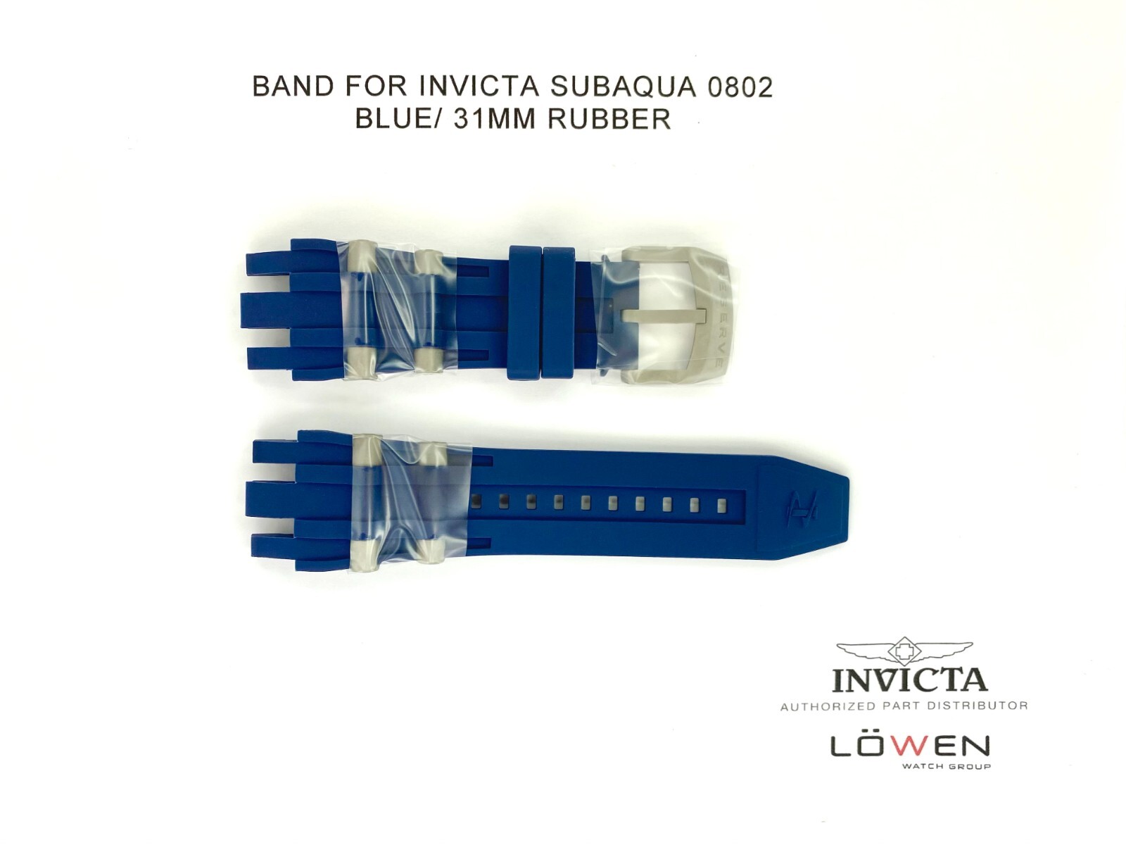 Authentic Invicta Subaqua 0802 Blue Rubber & Stainless Steel 31MM Watch Band