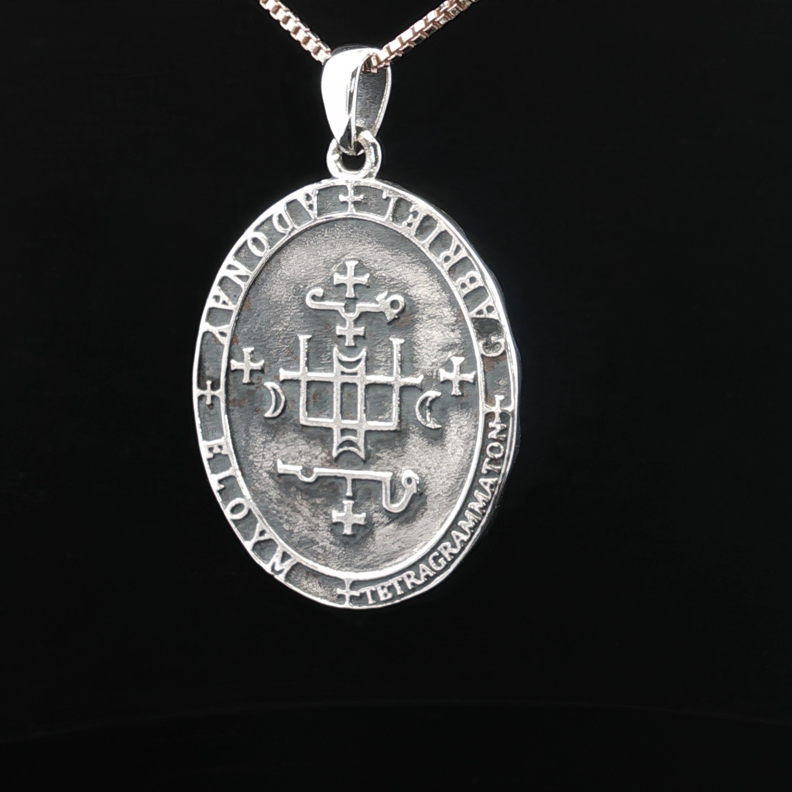 925 Sterling Silver Archangel Gabriel Necklace