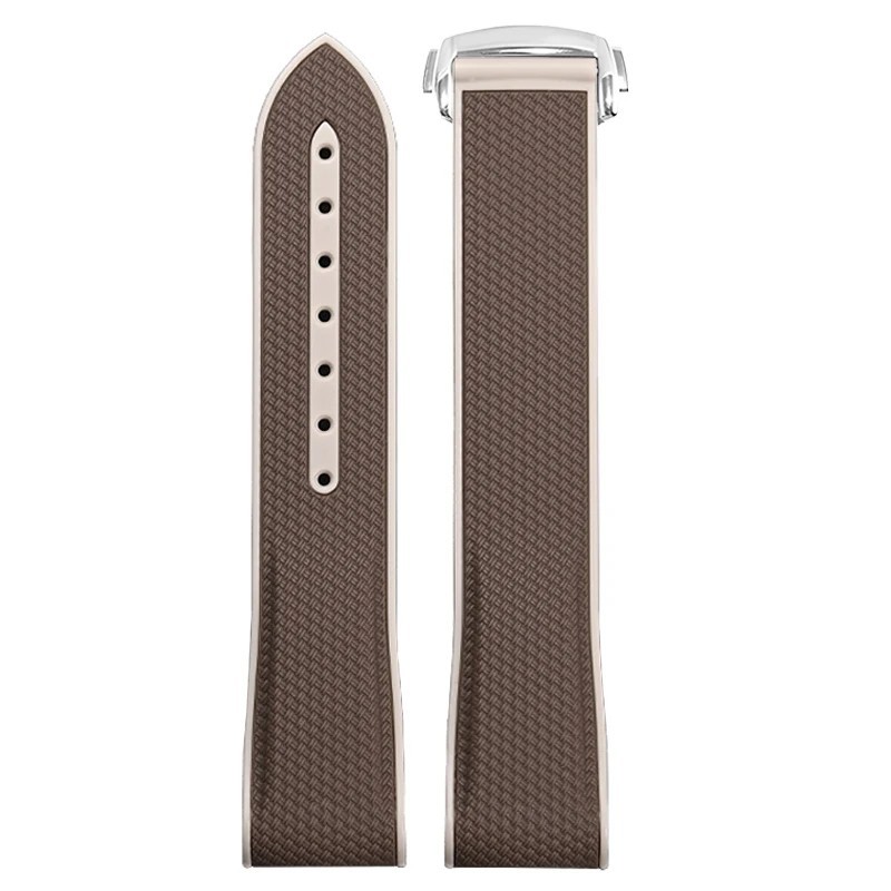 Curved End 20mm Silicone Strap for MoonSwatch Omega Swatch Watch Band Waterproof