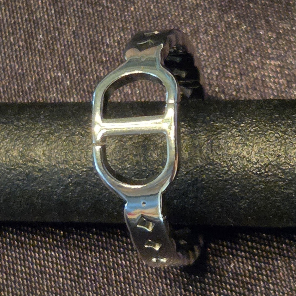 Adjustable Sterling Silver Rhodium Plated Ring Non Magnetic No Mark New Jewelry