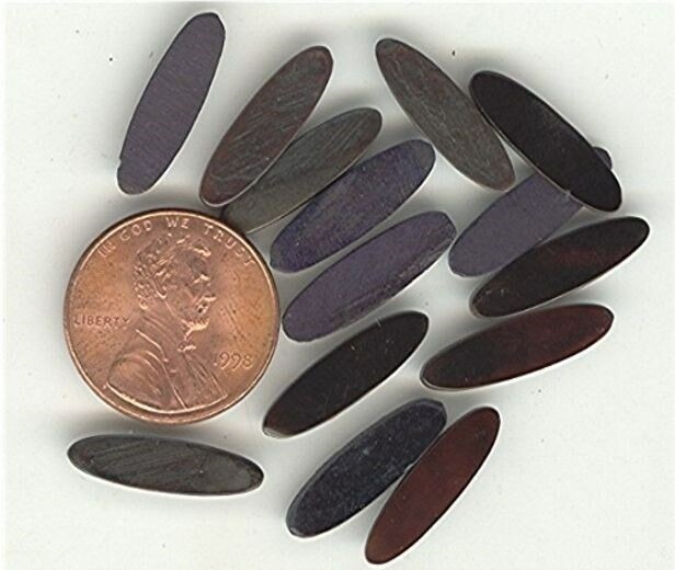 100pcs GENUINE BLACK SHELL 17.5X5.5mm OVAL PLAQUES Z364