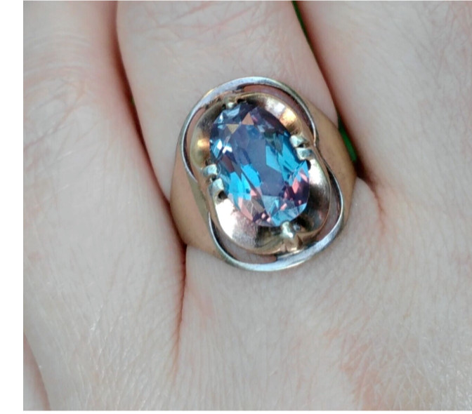 Natural Alexandrite Ring Color Changing Gemstone 925 Sterling Silver Ring