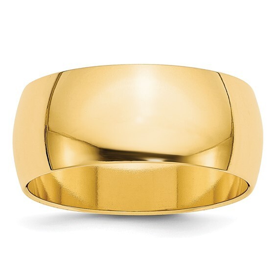 10K Solid Yellow Gold 2mm 3mm 4mm 5mm 6mm 8m Men’s Women’s Wedding Band Ring