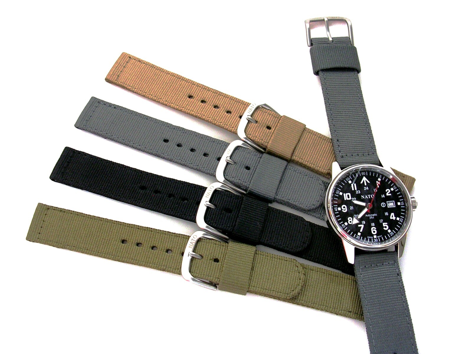 NATO ® 2pc WWII Ballistic Nylon Military watch band Combat strap IW SUISSE USA
