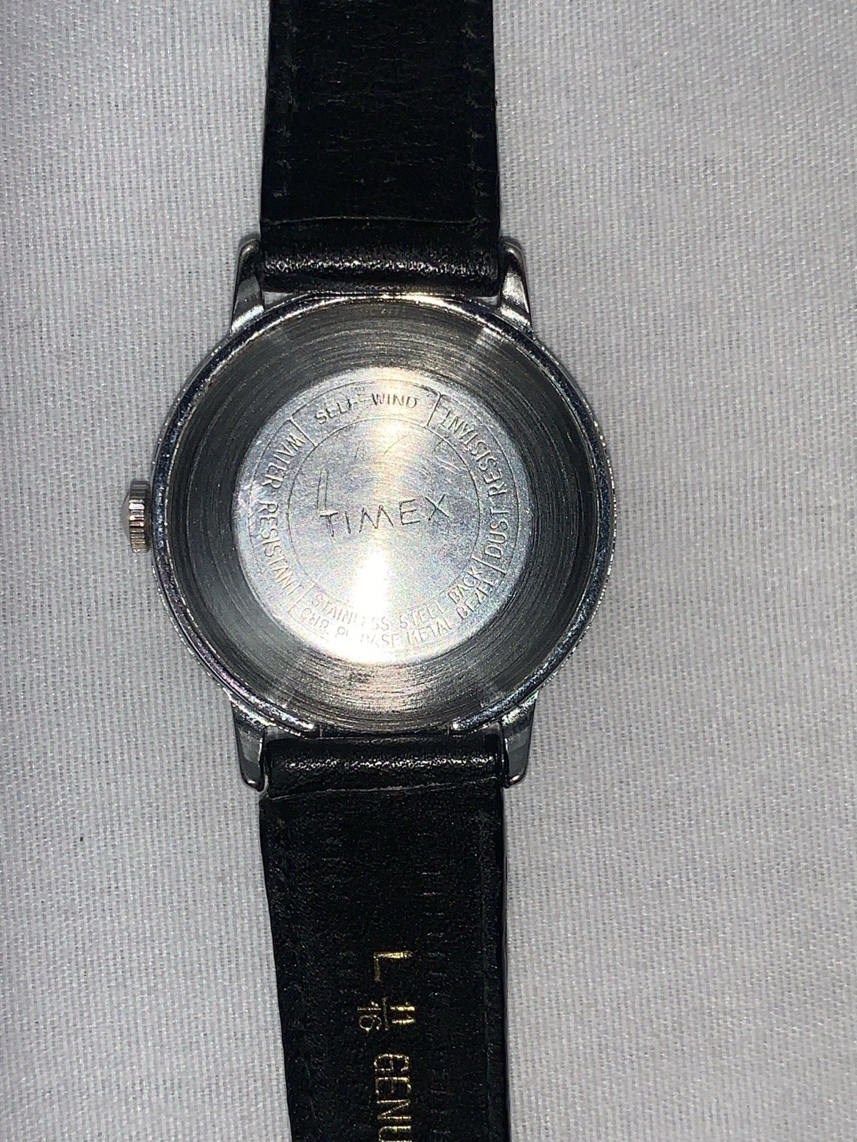 Vintage 1975 Timex Viscount Automatic Watch 35mm Rare Textured Linen Dial Works