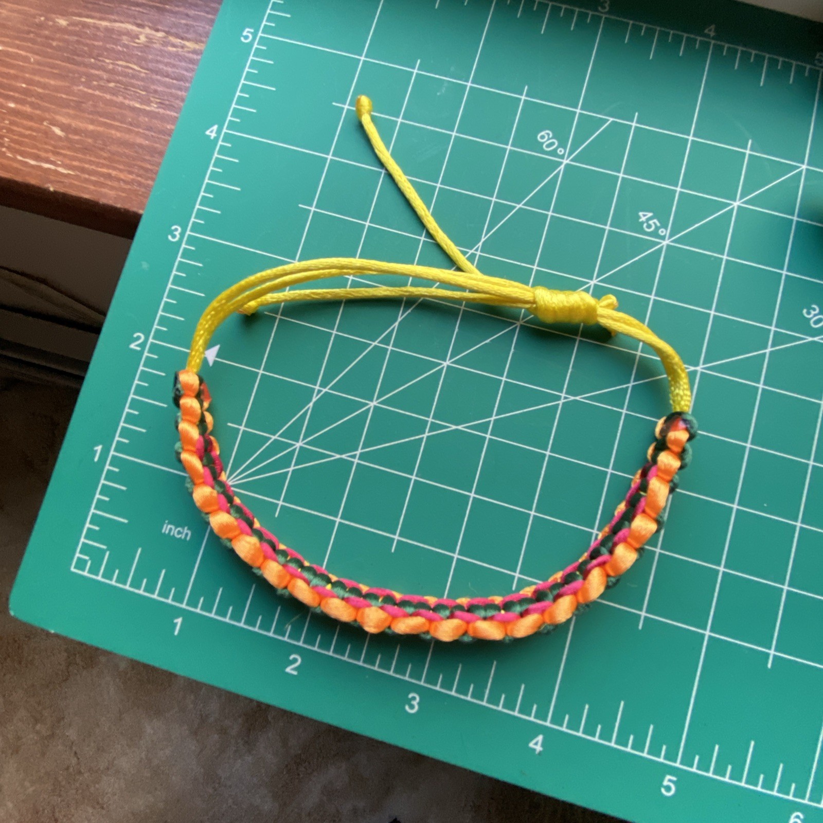 SRI LANKA Bracelet Handmade Of Satin Rattail Cord Shamballa Nylon