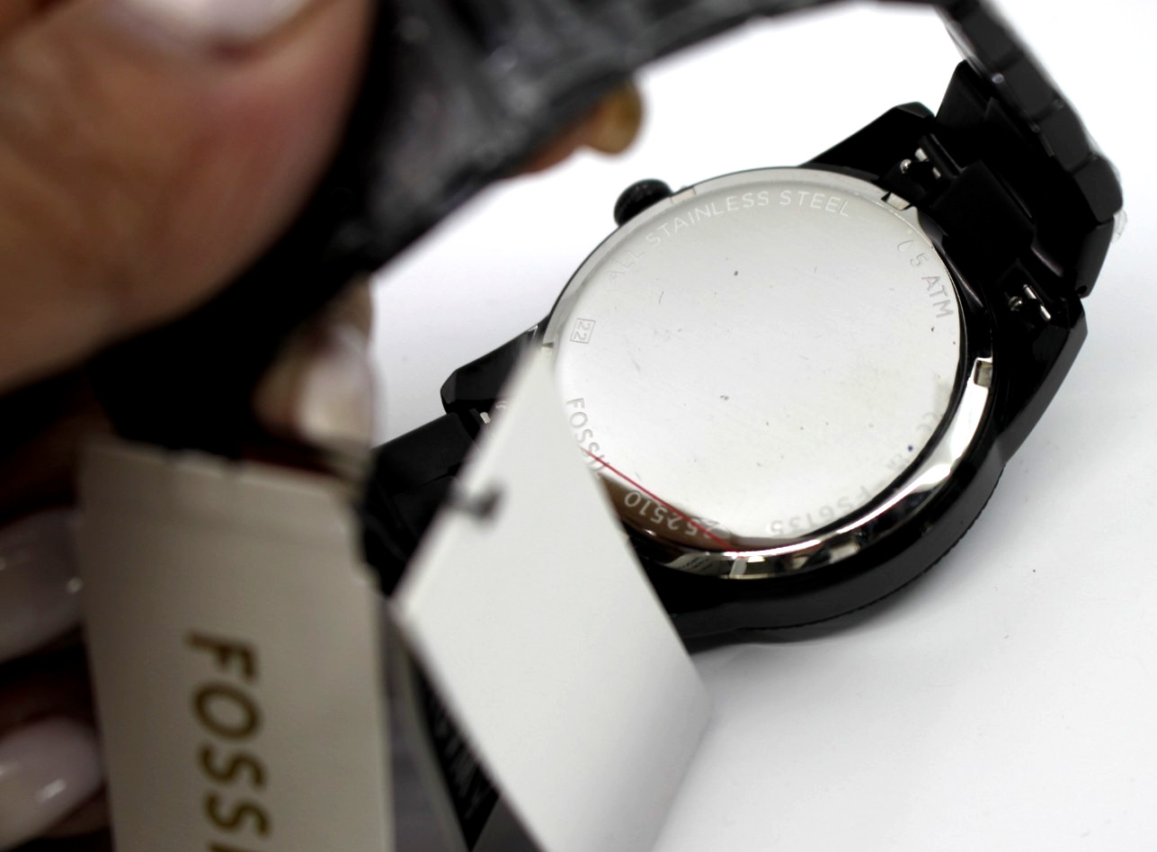 Fossil FS6135 Men’s Multifunction Watch Black Ion Plated Stainless Steel Bracele