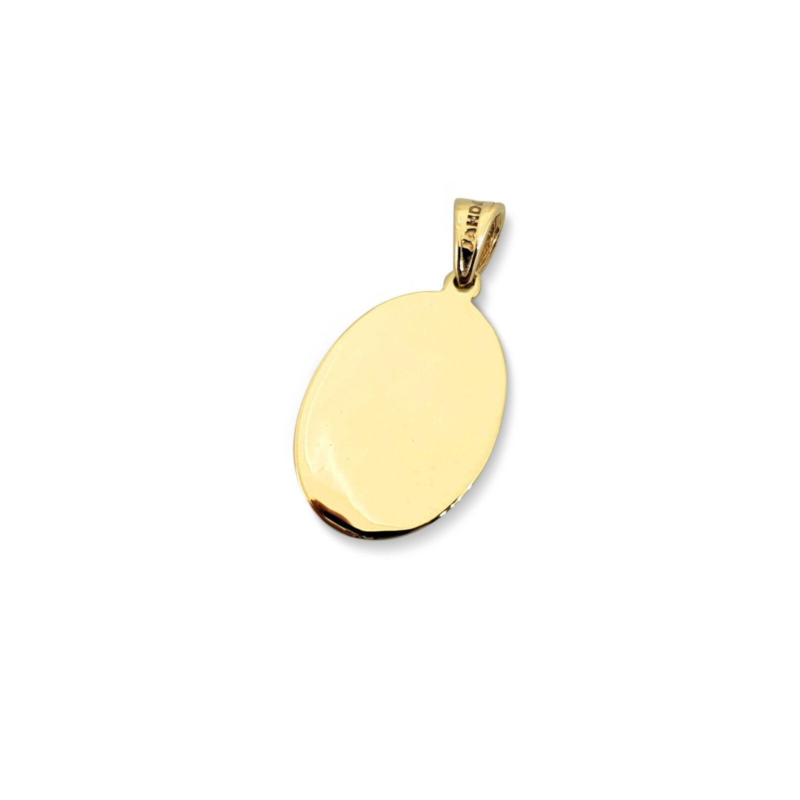 18K Yellow Gold St. Jude Thaddeus Pendant, 3/4″ or 7/8″, Oval Patron Saint Medal