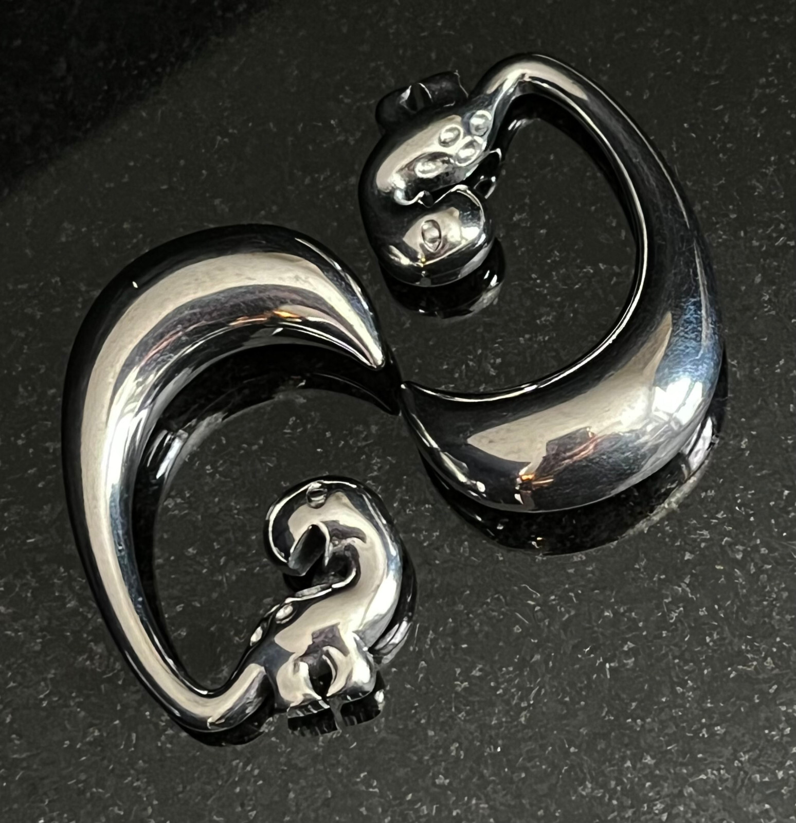 PAIR Surgical Steel Dinosaur Tapers Plugs Tunnels Gauges Guage Expander Hangers