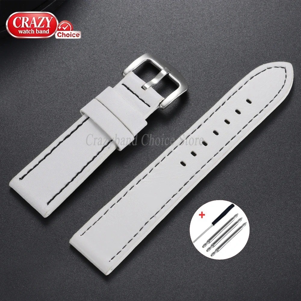 High Quality Leather Watch Band Straps mens stitched Wristband 18 20 22 24mm