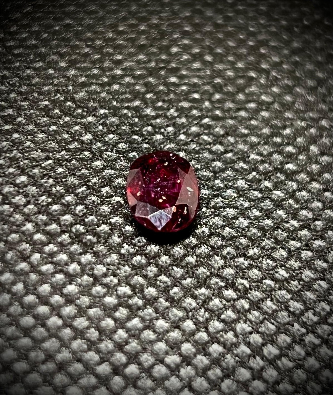 1.38 Cts Oval Red Natural Ruby Very Rare Heavily Included Untreated @ Madagascar